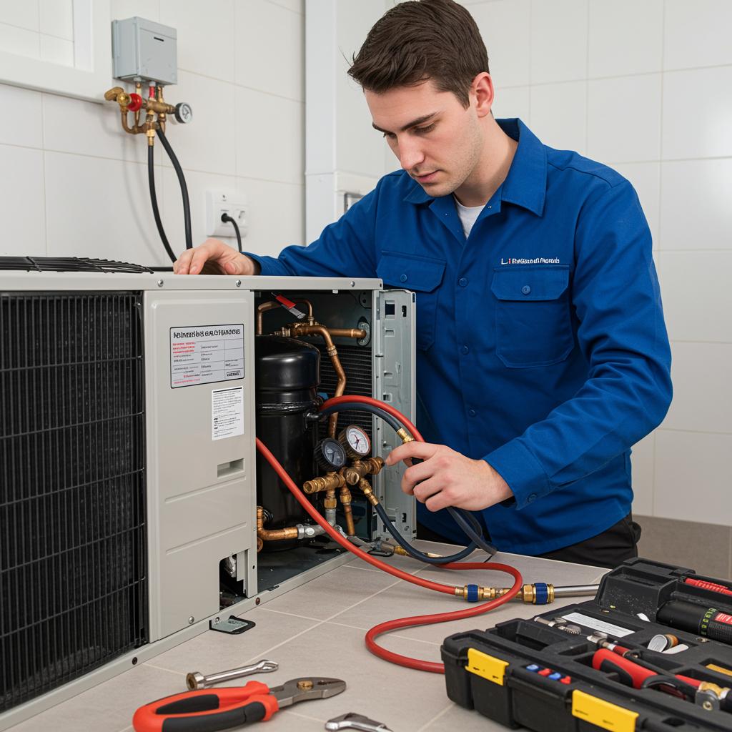 Technician_installing_a_new_heat_pump_in_a_clean_utility_room_clear_view_of_tools_and_heating_unit_image_1_